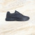 Dark navy three-material running sneakers