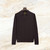 Chocolate “Lion Piquet” zipped polo shirt
