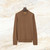 Coffee "Lion Piquet" half-mock neck sweater