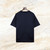 Dark navy round neck T-Shirt, patchwork "ZILLI"