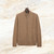 Cappuccino “Leather stitching” zipped cardigan