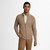 Cappuccino “Leather stitching” zipped cardigan