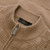 Cappuccino “Leather stitching” zipped cardigan