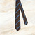 Chocolate "Club" tie, periwinkle striped, 7 cm