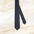 Charcoal “Square” tie, geometric weave, 7 cm