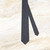 Charcoal "Wider Square” tie, geometric weave, 8 cm