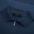 Smoke blue “Unstructured ZILLI” zipped polo shirt