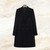 Black double-breasted coat