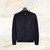 Dark navy blue "Triple stitching" zipped cardigan