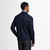 Dark navy blue "Triple stitching" zipped cardigan
