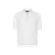Zipped white polo shirt "Shaded Argyle"