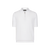 Zipped white polo shirt "Shaded Argyle"