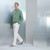 Thyme green “Tsuki” blouson jacket