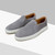 Thyme grey “Micro woven elastic” slip-on loafers