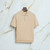 Sand beige “Matrix Vanisé” zipped polo shirt