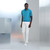 Blue teal “Bridge” zipped polo shirt