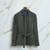 Dark sage “Timan” belted safari jacket