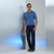 Light periwinkle blue “Twilight” zipped polo shirt