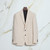 Blond fawn "London" single breasted jacket