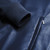 Dark navy blue “Cross knit” zipped cardigan