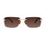 Black and shiny gold “Tcheng” sunglasses, brown gradient lenses