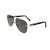 Black and shiny gold “Tsoron” sunglasses, green lenses