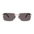 Black, blue, and shiny silver “Tcheng” sunglasses, grey gradient lenses