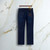 Navy blue slim-fit jeans, "Big Lion Embroidery Alligator"