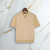 Sand “Linen Waves” zipped polo shirt