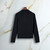 Black “Lion Piquet” zipped polo shirt