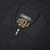 Black “Lion Piquet” zipped polo shirt