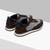 Dark Brown "Rutenio Metal Match Piping" running sneakers