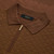 Clay ”Micro Herringbone Stitch Gold” zipped polo shirt