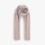 Mokka and beige fringed scarf