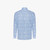 Sky-blue and white shirt, paisley printed pattern