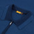 Blue abyss zipped polo shirt, long sleeves