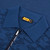 Deep-sea blue polo shirt, "Vanisé Express" jacquard weave, crocodile detail