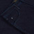 Navy jeans, "Griffon" embroidery with suede calfskin inlay