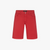 Red stretch cotton Bermuda shorts, slim fit