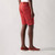 Red stretch cotton Bermuda shorts, slim fit