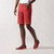 Red stretch cotton Bermuda shorts, slim fit