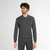 Charcoal grey zipped cardigan, "Braid Stitch" jacquard weave
