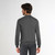 Charcoal grey zipped cardigan, "Braid Stitch" jacquard weave