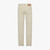 Beige jeans, ivory "Art Express knot" embroidery