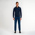 Blue and navy polo shirt, "Jaipur Reflection" jacquard weave