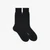 Black mid-calf socks in wool and cashmere
