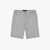 Pearl grey linen bermuda shorts, slim fit