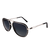 Silver and black OWEN sunglasses, grey lenses