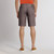 Taupe linen bermuda shorts, slim fit