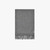 Pearl grey and chalk Oniro fringed scarf, "Griffon Mirror" pattern